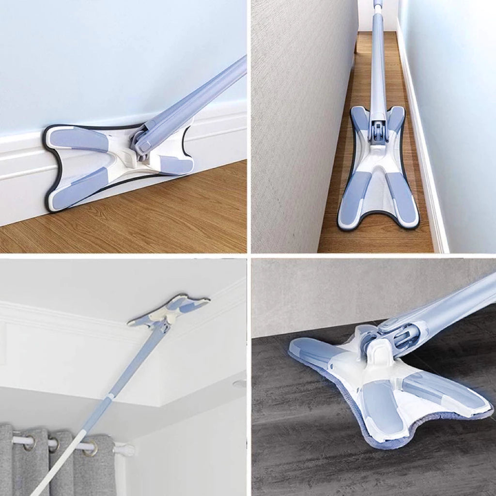 Esfregão Giratório Multiuso 2 Refis 130 comprimento Rodo Mágico Mop 360°