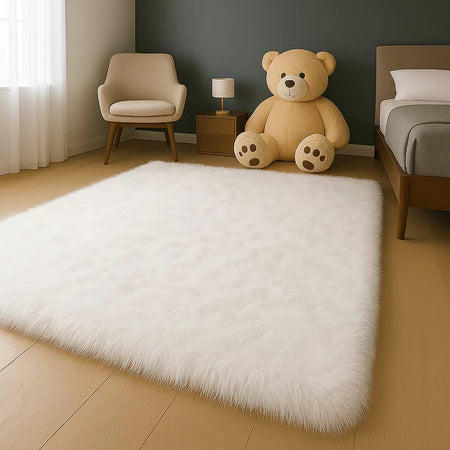 Tapete Peludo Antiderrapante - Conforto e Estilo Para Sala e Quarto